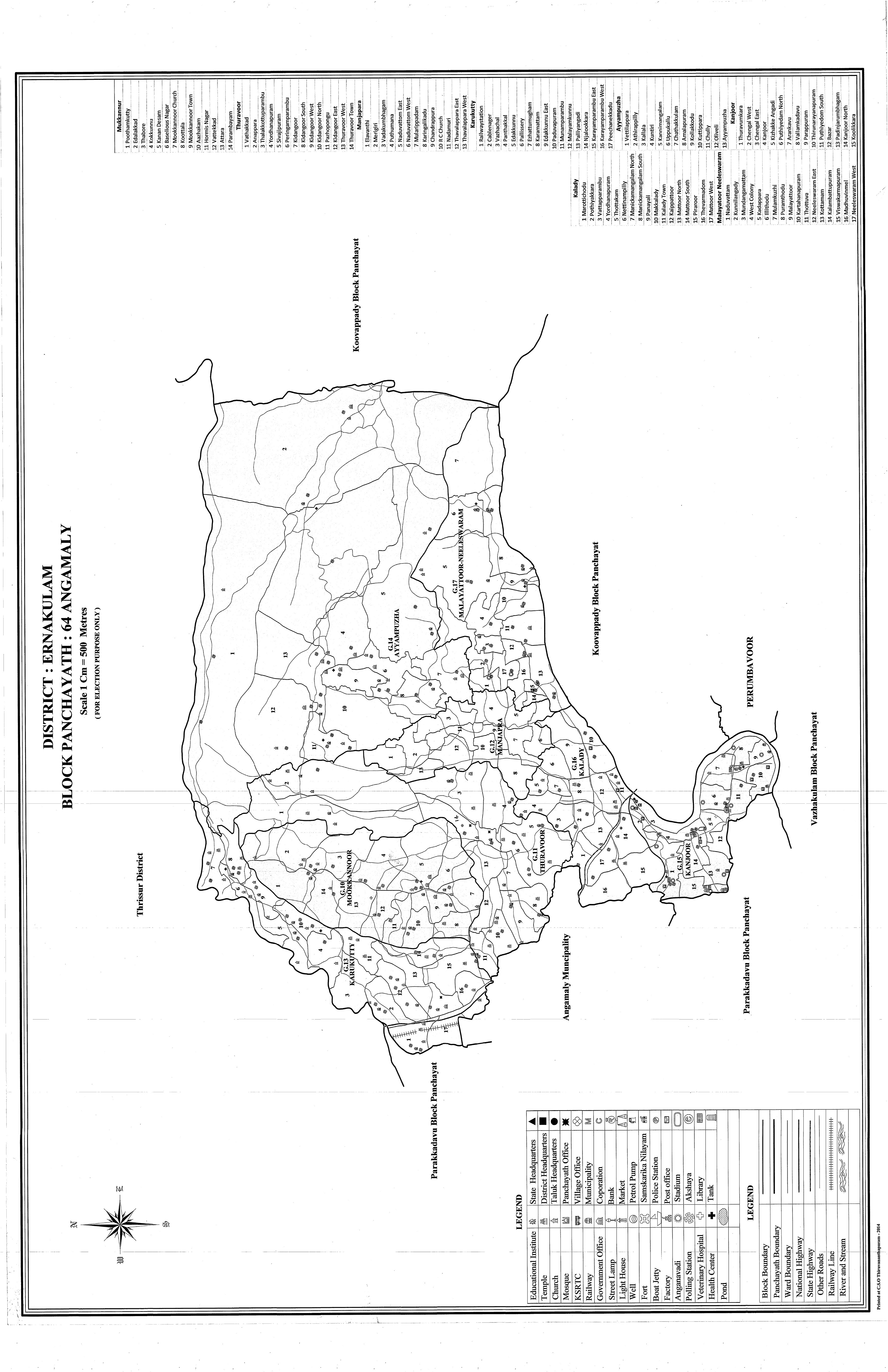 Angamaly Block Panchayat Map
