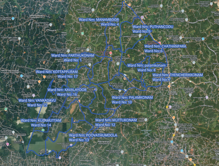 മണമ്പൂര്‍ പഞ്ചായത്ത് മാപ്പ്
