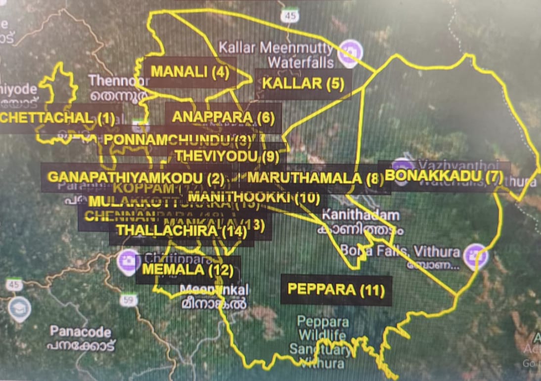 വിതുര ഭൂപടം 