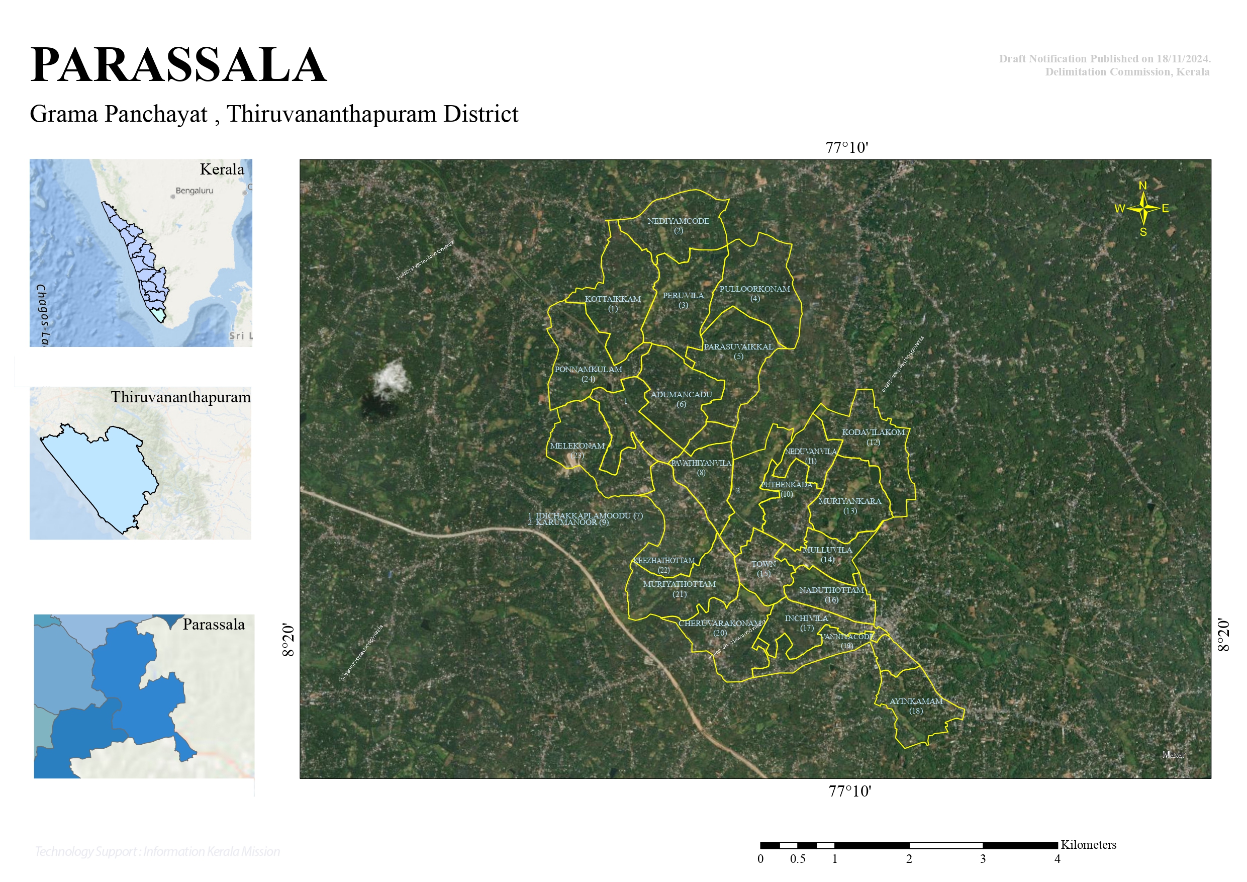 Parassala panchayat Map