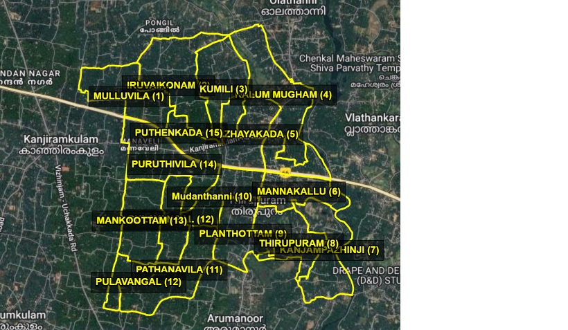 ഭൂപടം തിരുപുറം ഗ്രാമപഞ്ചായത്ത്