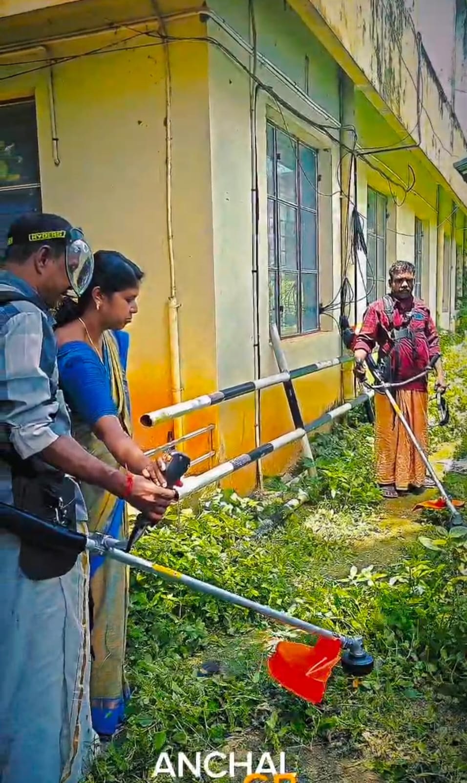 Anchal Grama Panchayat - Inauguration of Cleaning with Bush Cutter