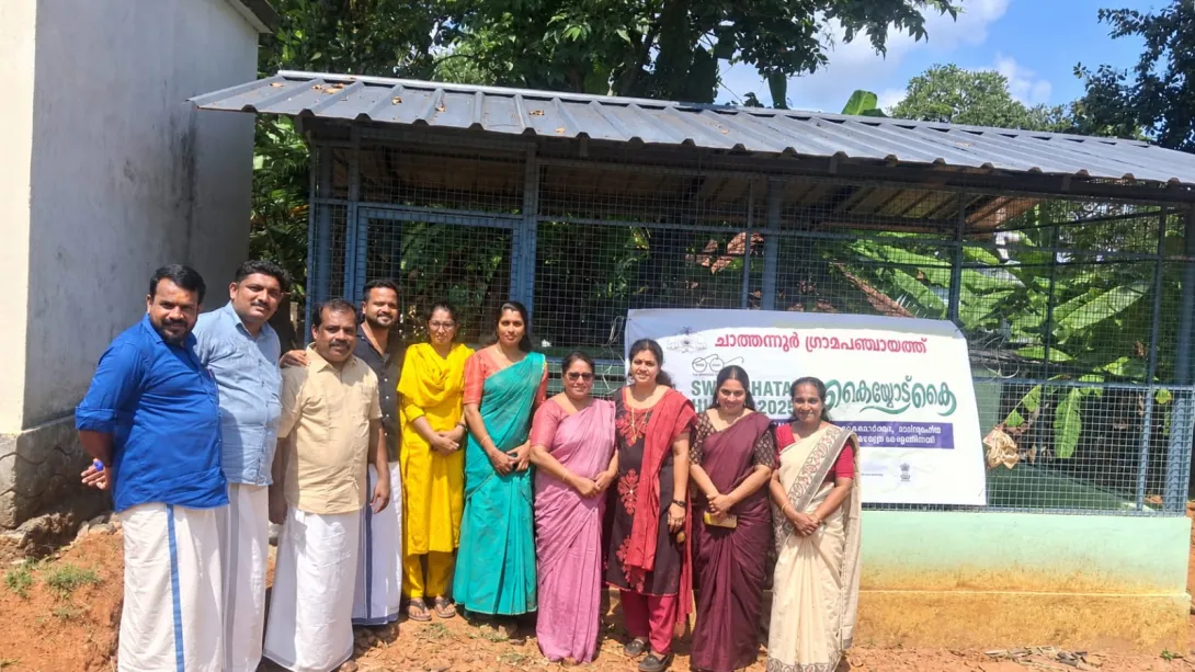 തുമ്പൂർമുഴി ജൈവമാലിന്യ സംസ്കരണ യൂണിറ്റ് ഉദ്ഘാടനം.
