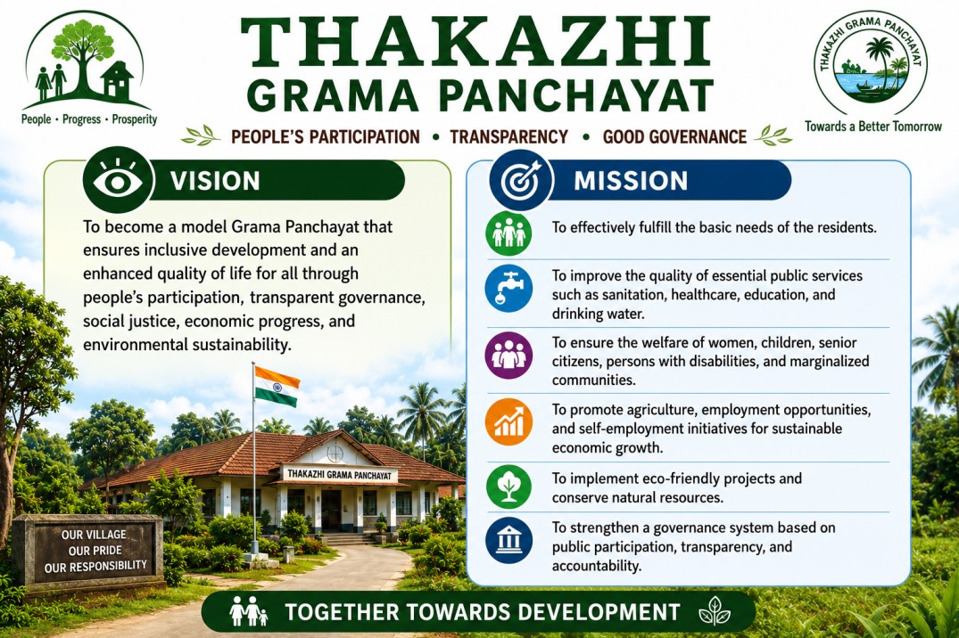 Vision and Mission of Thakazhi Grama Panchayat