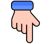 Pointing Down - Free hands and gestures icons