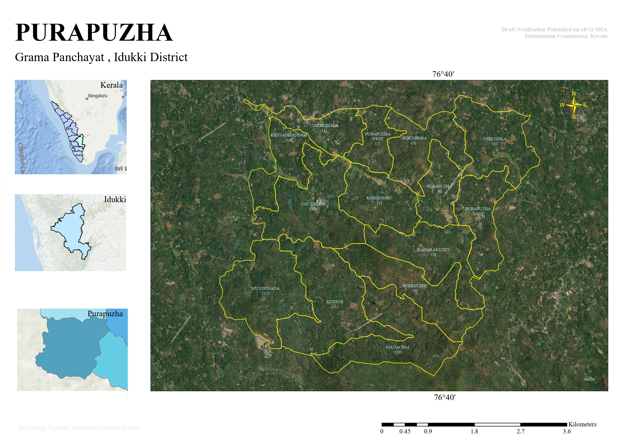 Purapuzha Grama Panchayat Ward Map