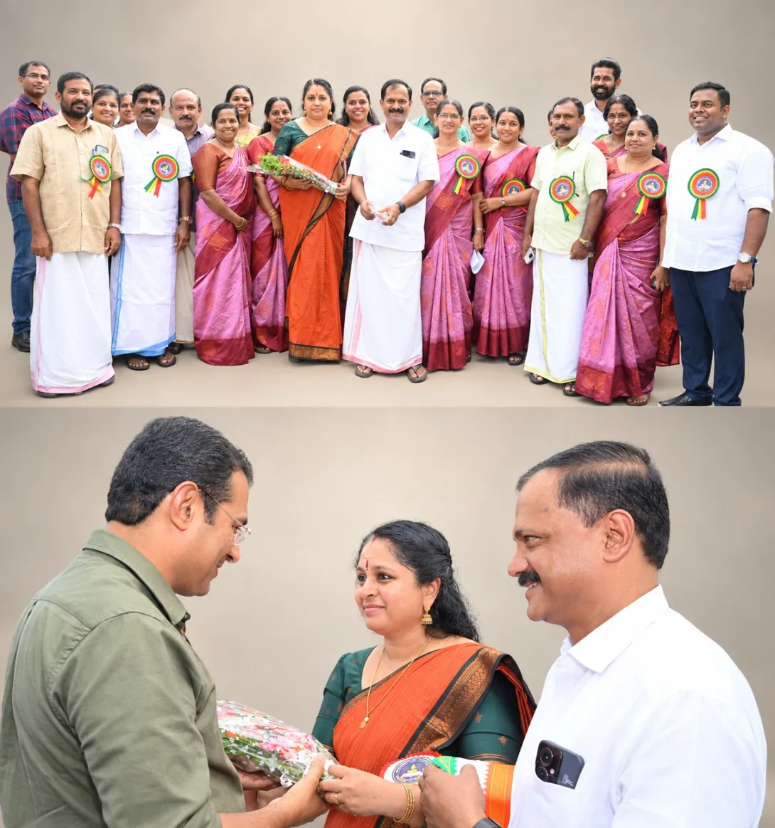 ബഹു.ഉന്നത വിദ്യാഭ്യാസ വകുപ്പ് മന്ത്രി  ശ്രീ. റോജി എം ജോണിന്  സ്വീകരണം