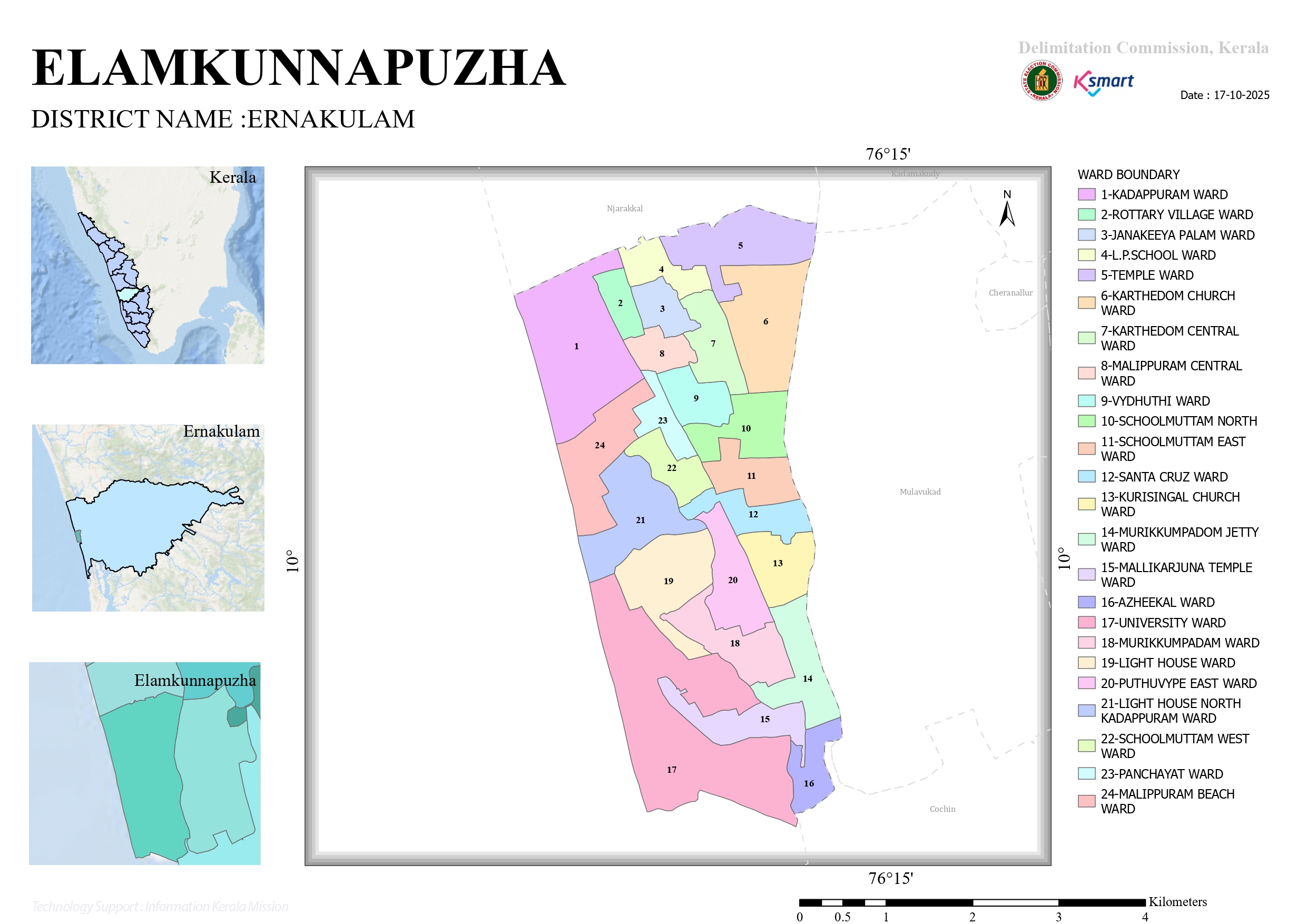 Map of Elankunnapuzha