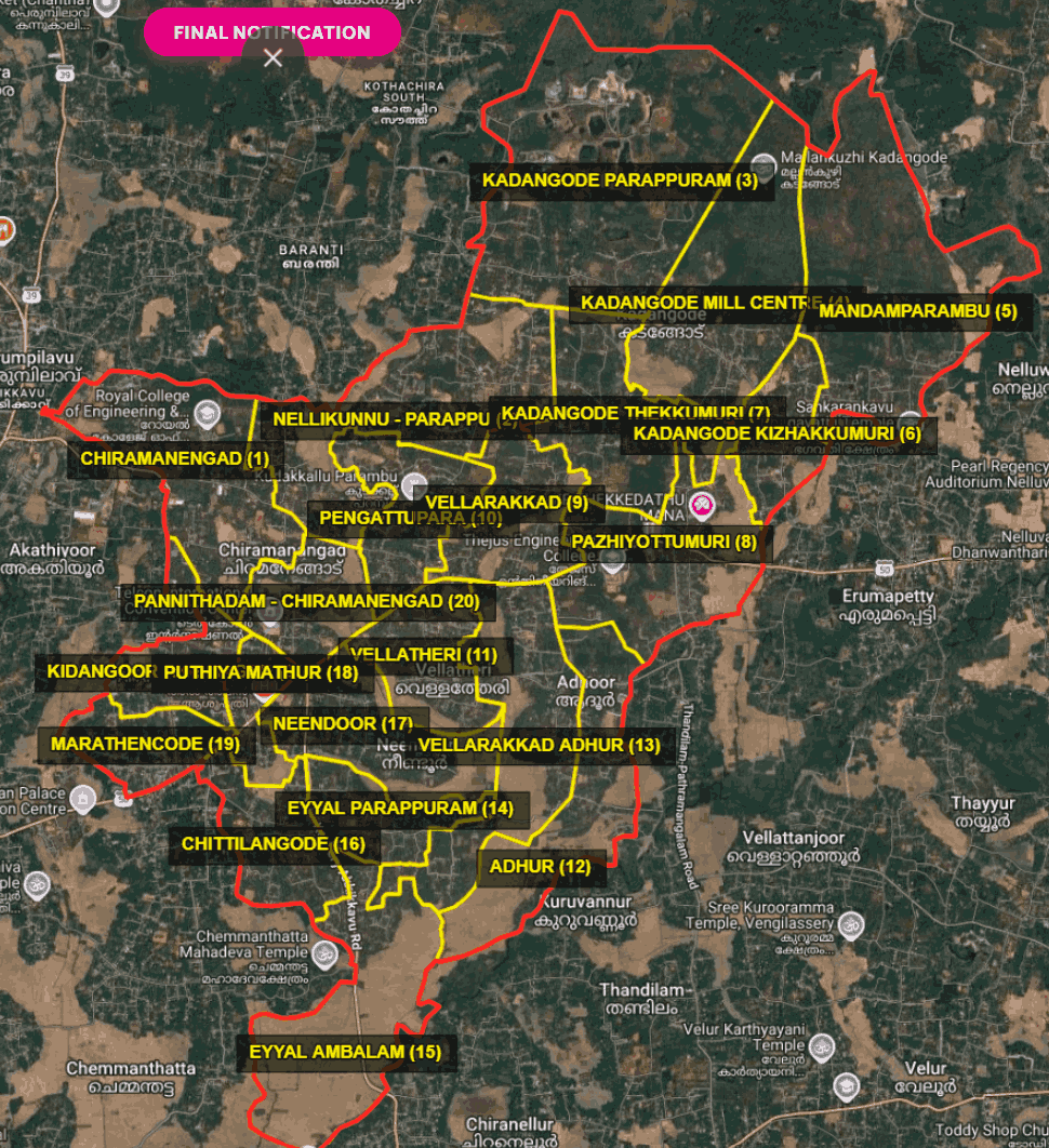 Kadangode Map