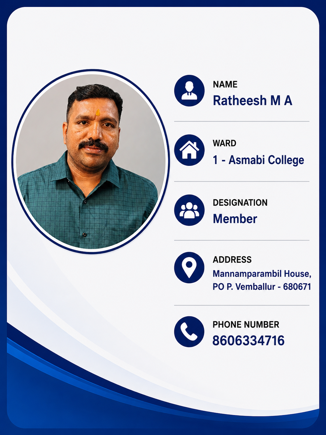 Ratheesh M A