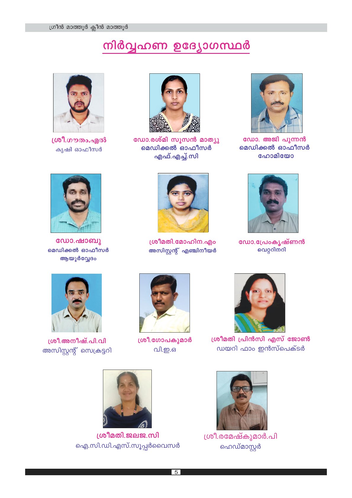 നിർവ്വഹണ ഉദ്യോഗസ്ഥർ 