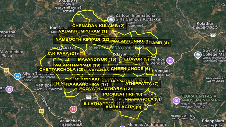 എടയൂർ പഞ്ചായത്ത് മാപ്പ്