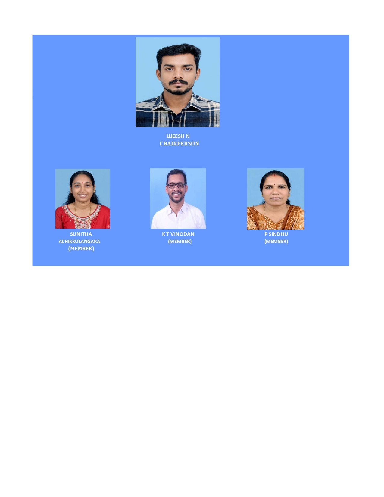 WELFARE STANDING COMMITTEE 