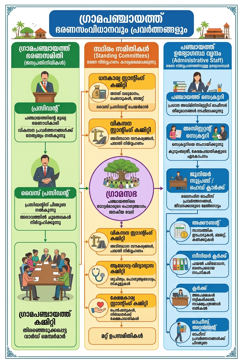 ഗ്രാമപഞ്ചായത്തിന്‍റെ സ്ഥാപന ഘടന