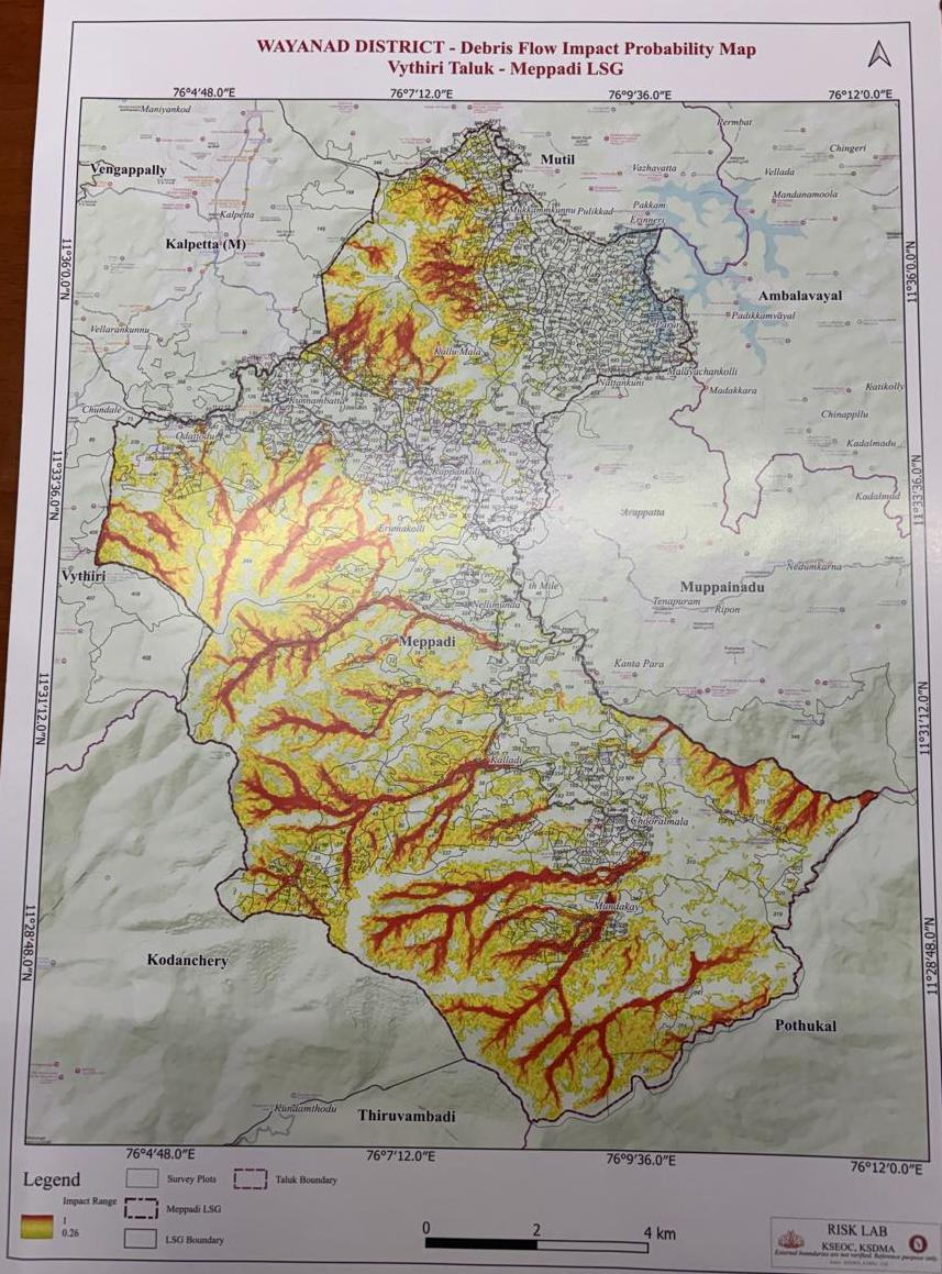 അവശിഷ്ട പ്രവാഹ ആഘാത സാധ്യതാ ഭൂപടം