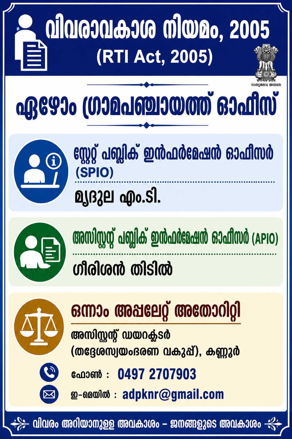 വിവരാവകാശ ഉദ്യോഗസ്ഥർ