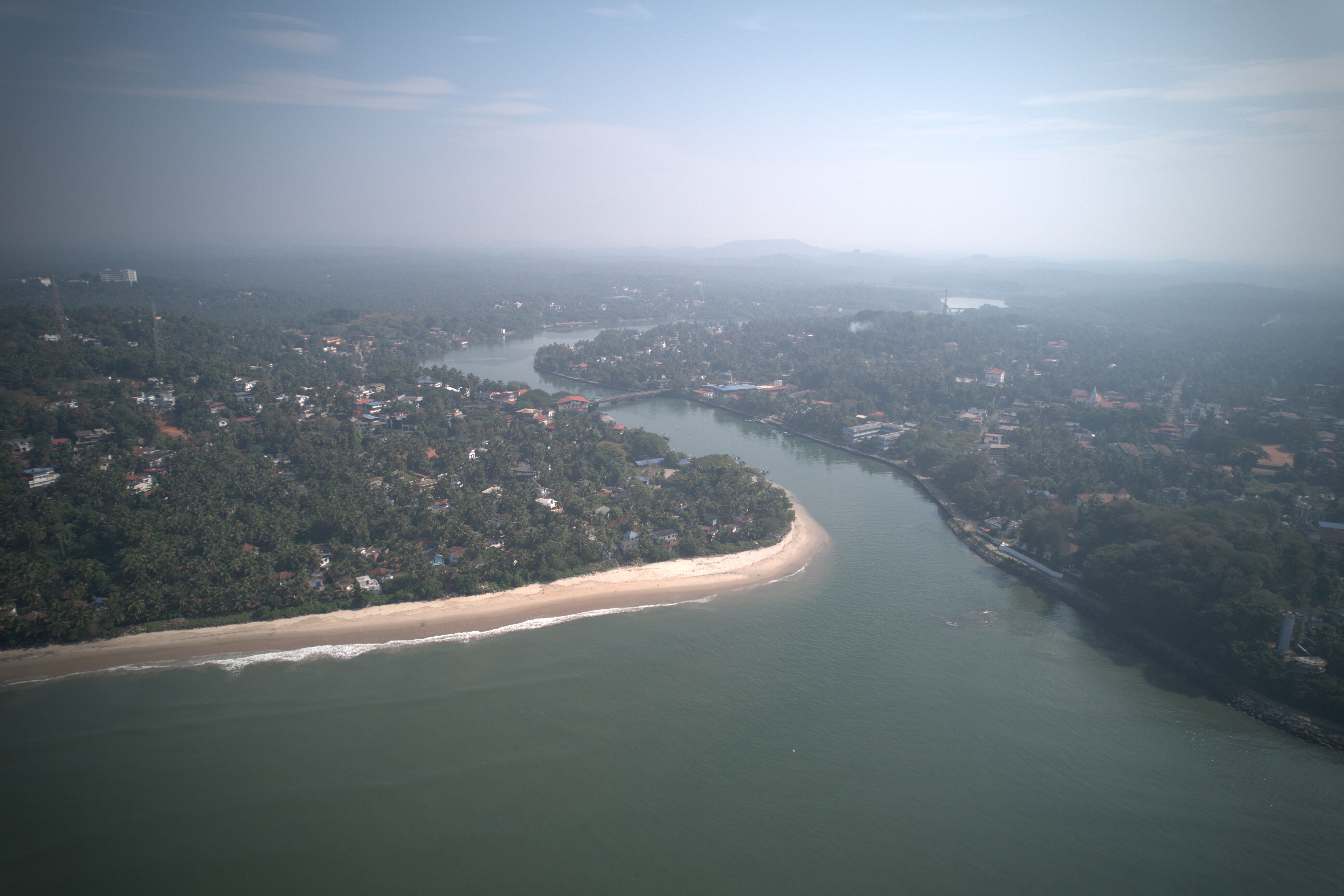 The place where the Mayyazhi River and the Arabian Sea meet