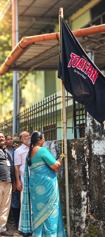 Toofan flag hoisting