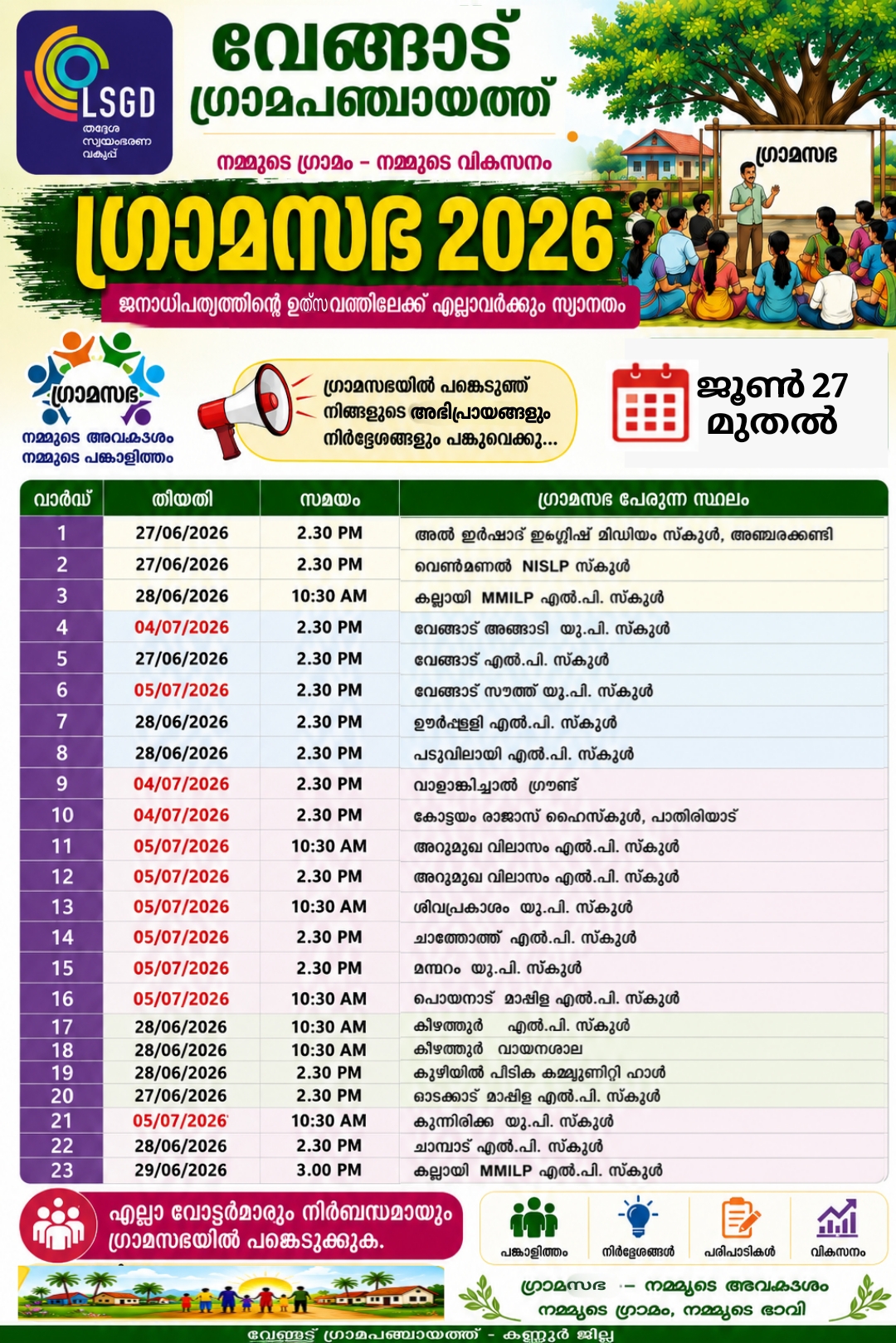 ഗ്രാമസഭ അറിയിപ്പ്