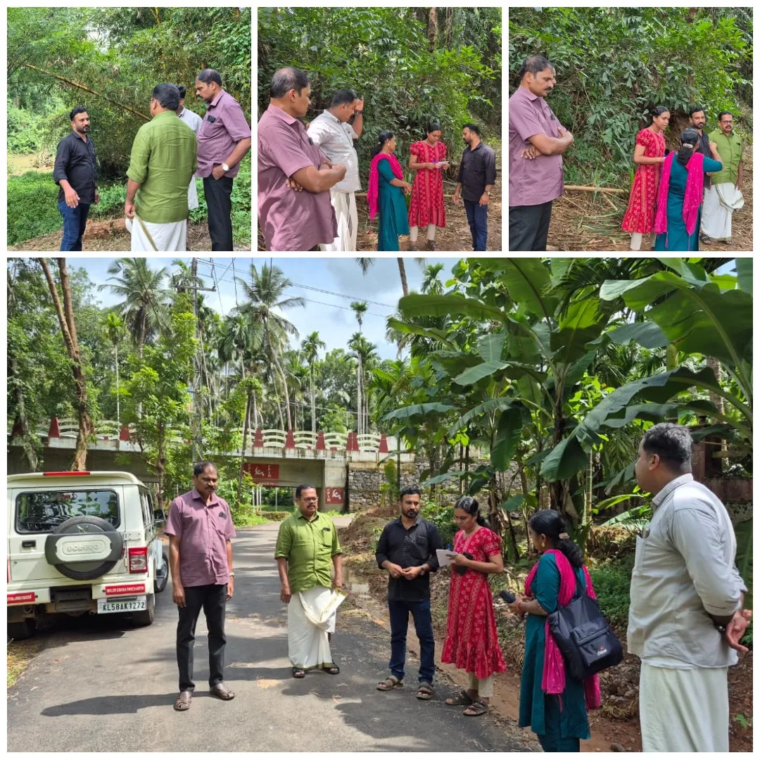 കുണ്ടേരിപ്പൊയിൽ പുഴയുടെ സുഗമമായ ഒഴുക്കിനായി മേജർ ഇറിഗേഷൻ അധികൃതർ സ്ഥലത്ത് പരിശോധന