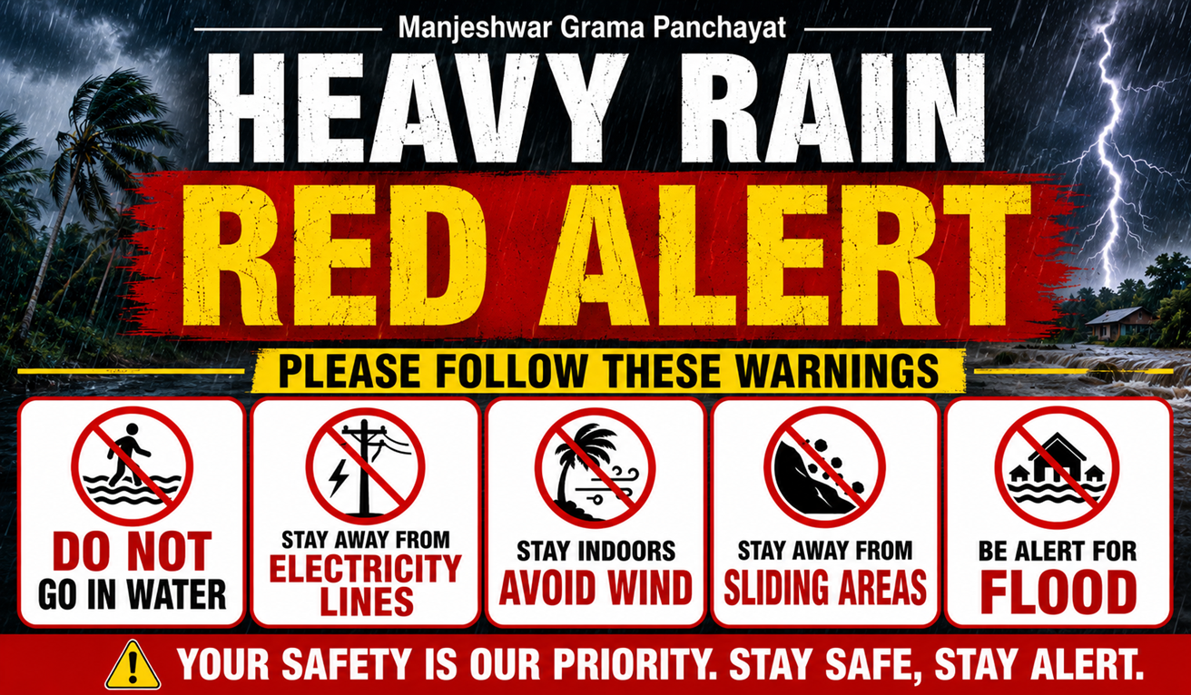 Heavy Rain Red Alert WARNING: Avoid Travel and Water Bodies